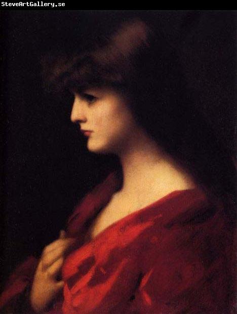Jean-Jacques Henner Study of a Woman in Red